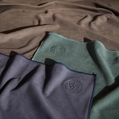 Manduka eQua Hot Yoga Mat Towel - 71" | Rapid Moisture Activated Grip | Ultra Soft Microfiber | Quick Dry | Lightweight, Travel Friendly Mat Layer | 71 x 24 inches | Thunder