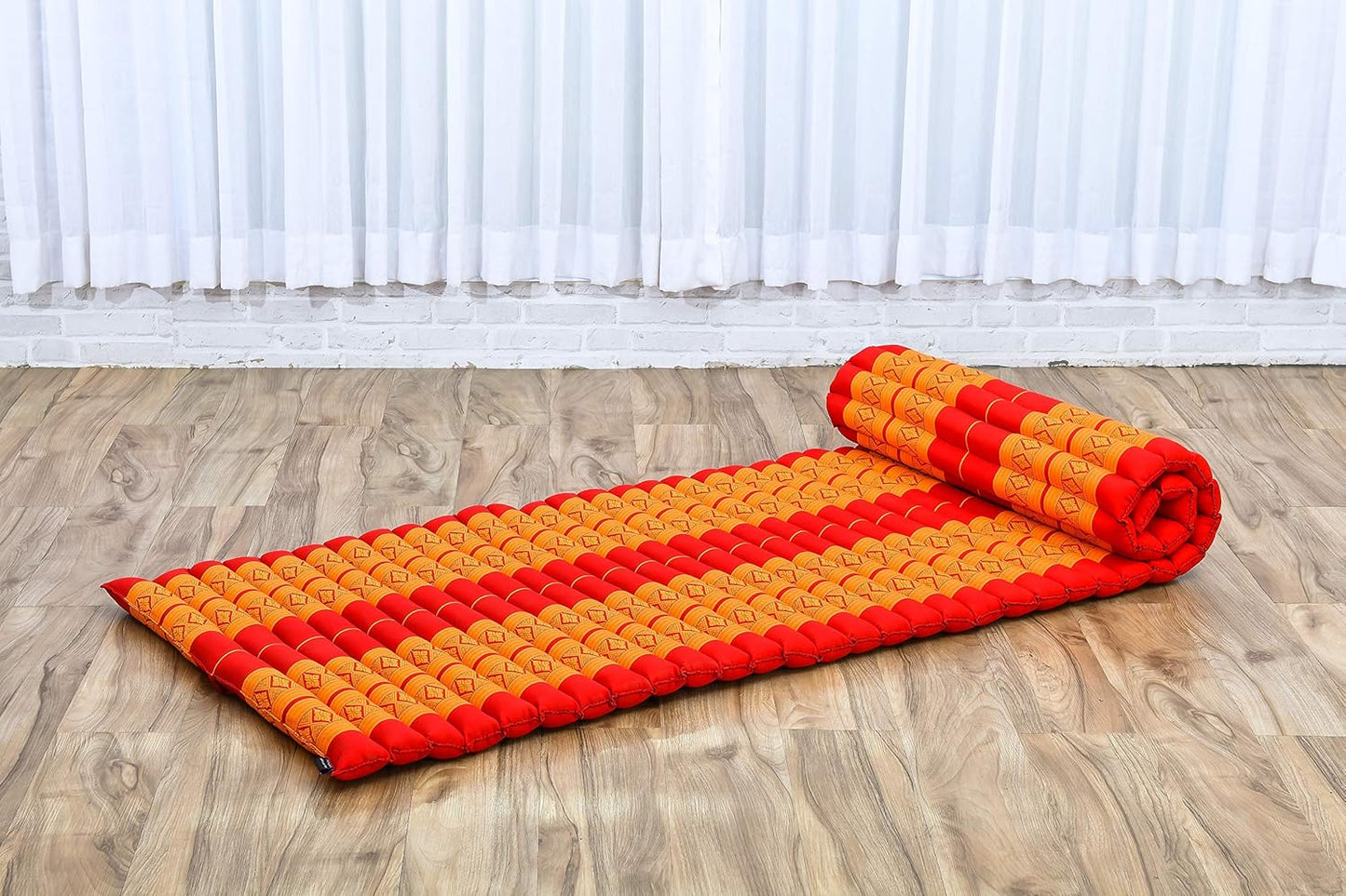 Leewadee - Kapok Roll Mat – Handcrafted Folding Sleep & Relaxation Mattress from Thailand, Ideal as Guest Bed, Camping Mat, Yoga Mat or Traditional Futon, 75 x 39 inches, Anthracite