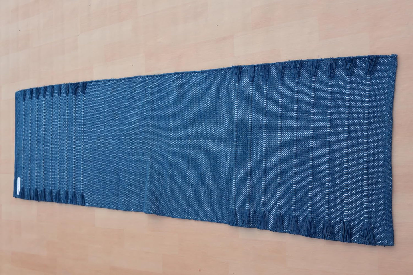 Jaipur Art & Rugs Cotton Yoga Rug - Eco-Friendly Hand-Woven Thick Mat (24”x72”x5mm) for Everyday Fitness at Home - Comfortable & Extra-Long - Colors B