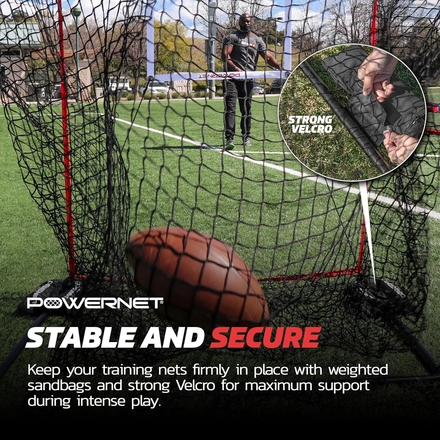 PowerNet All Sport Sandbags, Portable Soccer Goal Stability Sand Bags, Extra Weight for Football, Softball or Baseball Net, Fill Heavy Duty Bags with Sand or Weighted Balls