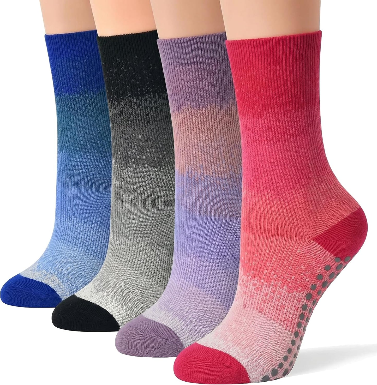 Pilates Grip Socks for Women – Non-Slip Grippy Yoga & Barre Socks, Cushioned Cozy Socks for Studio, Home & Gifts