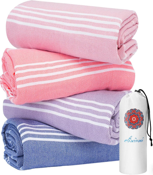 Giant Huge Thin Boho Throw Blanket Turkish Beach Blanket Towel Jumbo Extra Large Xl XXl Big Oversized Outdoor Picnic Accessories Airplane Travel Essentials Camping Gears Must Haves Yard Yoga Mat Coral - Colors A