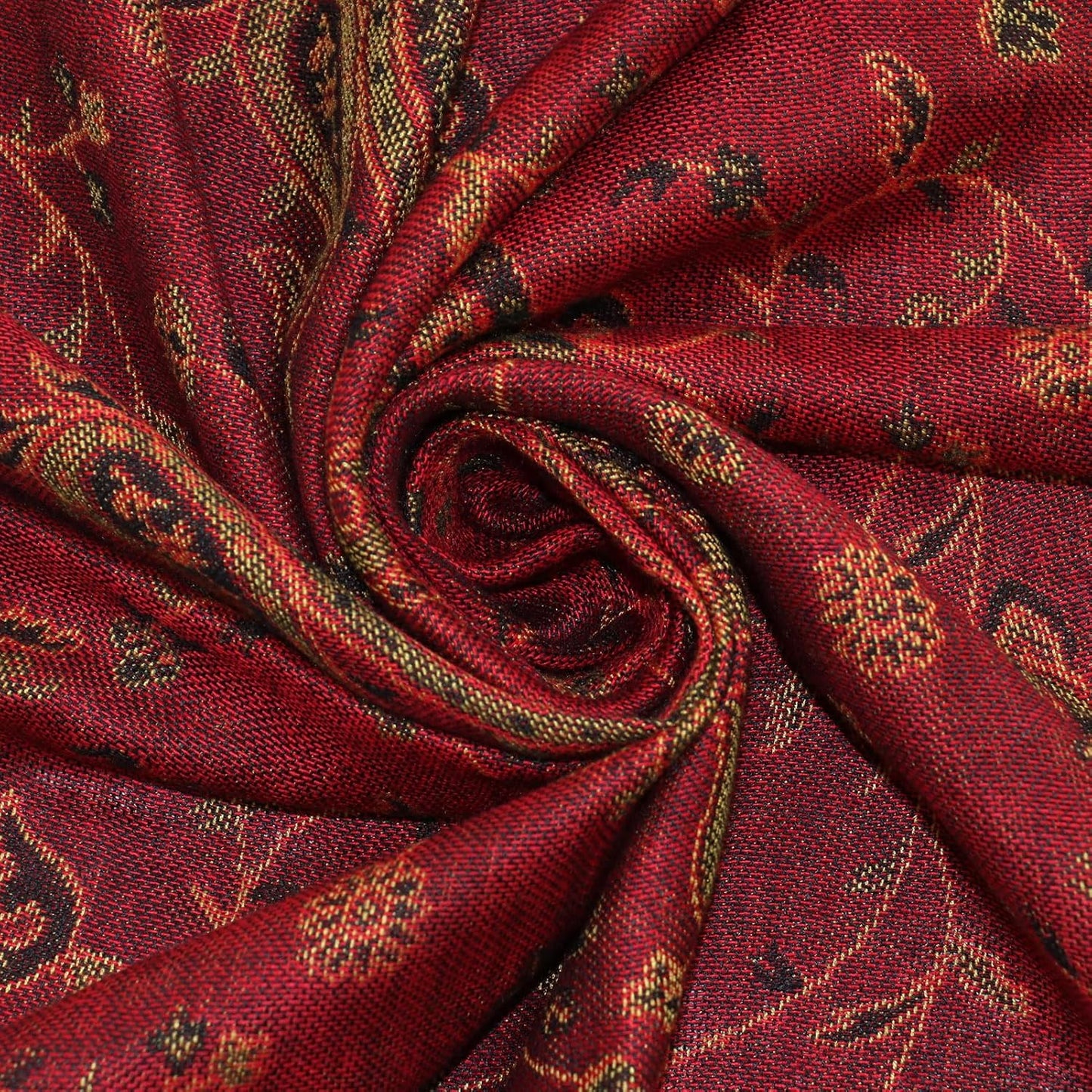 Ciormis Two Tone Silky Paisley Pashmina Shawl Scarf,Soft Women's Rave Jacquard Pashminas Wrap Scarves