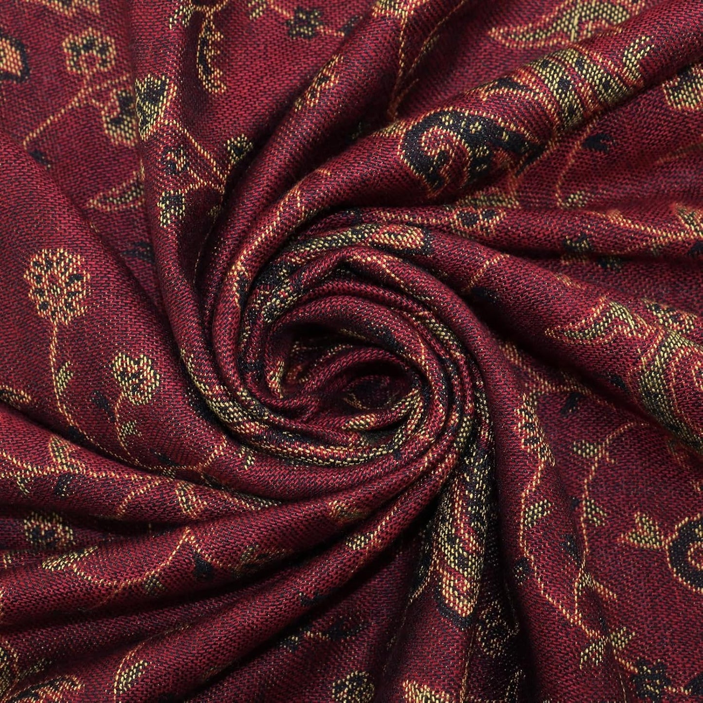 Ciormis Two Tone Silky Paisley Pashmina Shawl Scarf,Soft Women's Rave Jacquard Pashminas Wrap Scarves
