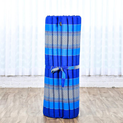 Leewadee - Kapok Roll Mat – Handcrafted Folding Sleep & Relaxation Mattress from Thailand, Ideal as Guest Bed, Camping Mat, Yoga Mat or Traditional Futon, 75 x 39 inches, Anthracite