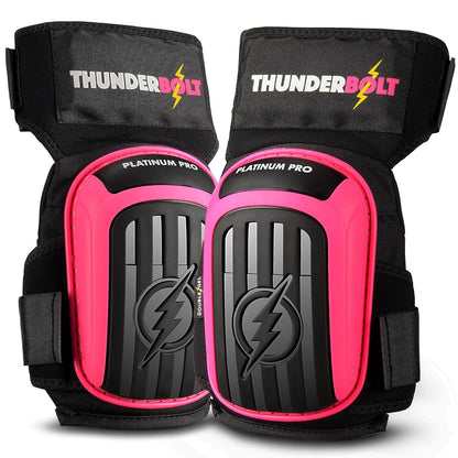 Thunderbolt Knee Pads for Men Construction Knee Pads for Work for Men and Women with Double Gel for Gardening Flooring Roofing Heavy Duty with Extra Thick Foam and Strong Adjustable Non-Slip Straps