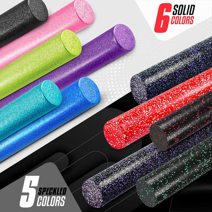 Yes4All High-Density EPP Round Back Roller Foam, Exercise Foam Roller for Yoga, Pilates & Stretching - 12, 18, 24, 36 inch