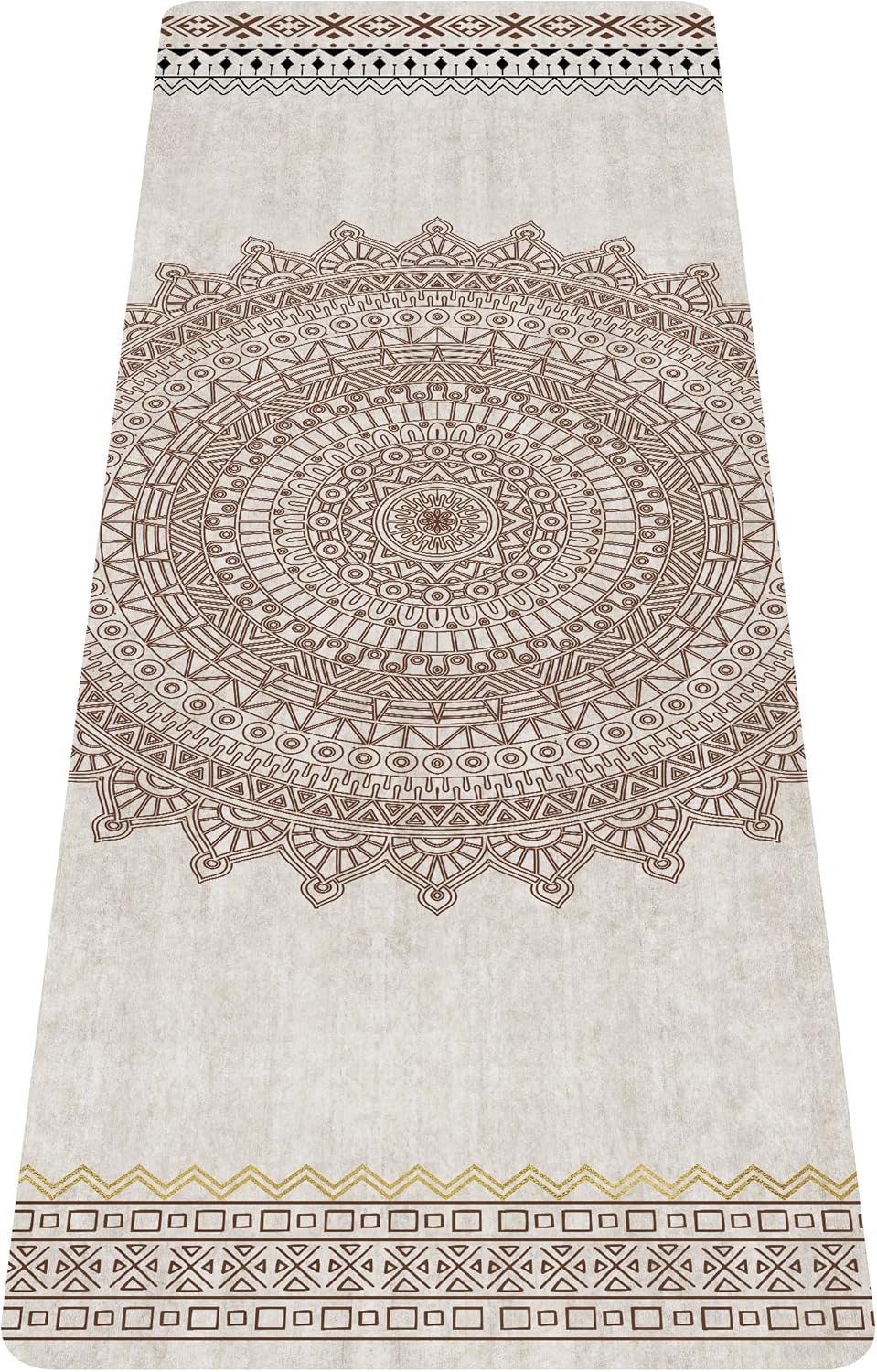 nuveti Printed Travel Yoga Mat-1/16 Inch Thick Non Slip Fitness Workout Mat with Carrying Bag, Foldable Lightweight Suede & Natural Rubber Yoga Mat for Yoga Pilates and Fitness 72" L x 24" W x 1.5mm