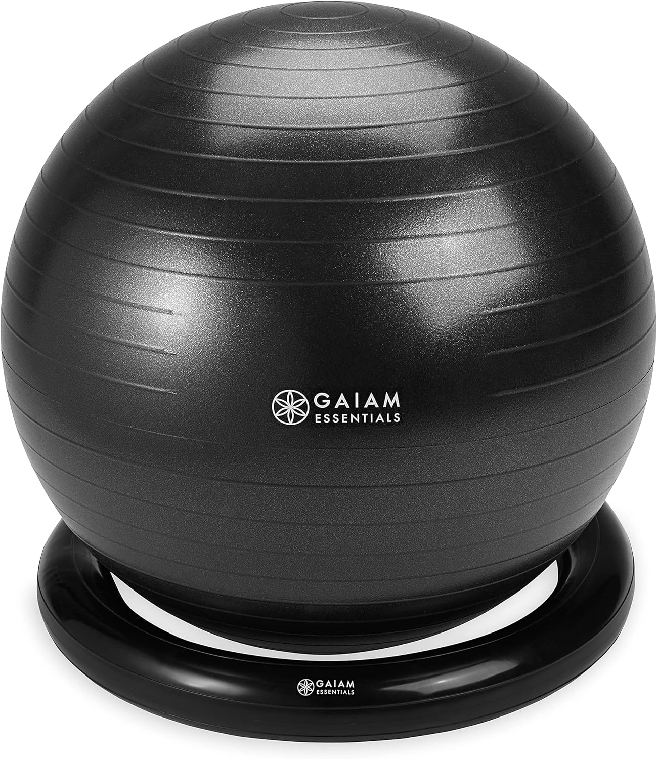 Balance Ball & Base Kit, Yoga Ball Chair, Exercise Ball with Inflatable Ring Base for Home or Office Desk, Includes Air Pump
