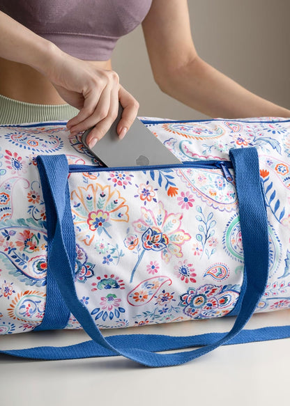 Maison d' Hermine Yoga Mat bag, Cylindrical bag for Woman&Men, yoga mat Bag &Adjustable shoulder straps Yoga Mat Carrier Bag with Drawstring Water Bottle Pocket and zipper pocket Easter Gifts