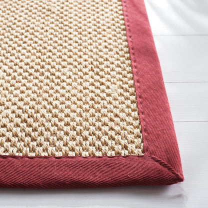 SAFAVIEH Area Rug 11x15 - Natural Fiber Collection - Large - Maize & Linen Color, Sisal, Woven Design with Border (NF141B) - Colors B