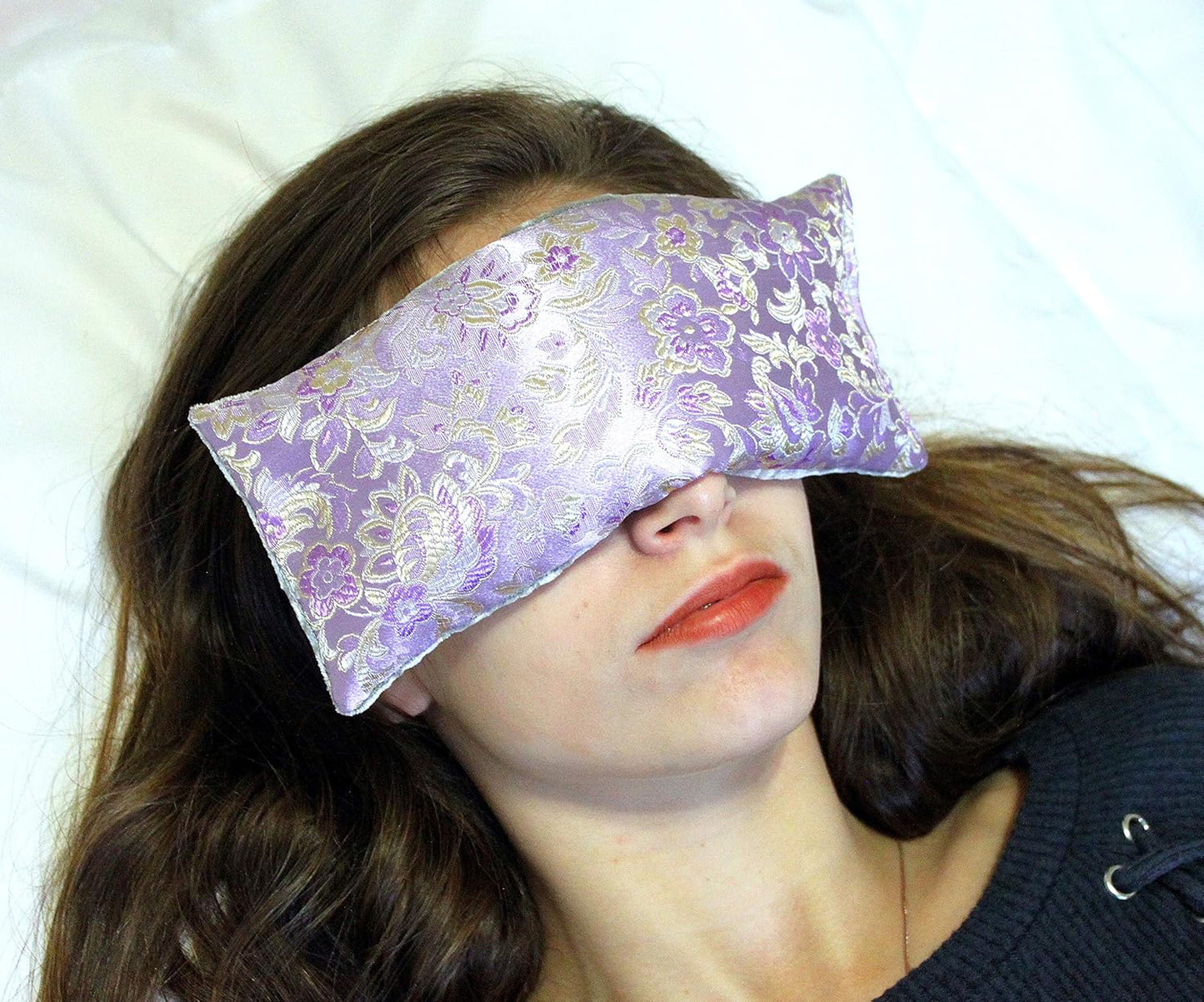 Handmade Luxe Serenity Eye Pillow - All-Natural Flaxseed - Unscented or Lavender Scented – Weighted Eye Mask for Yoga, Meditation, Hot & Cold Therapy