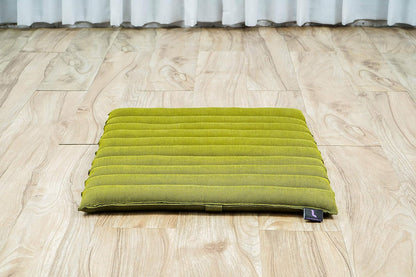 Leewadee Meditation Cushion Set – 1 Small Zafu Yoga Pillow and 1 Small Roll-Up Zabuton Mat Filled with Kapok