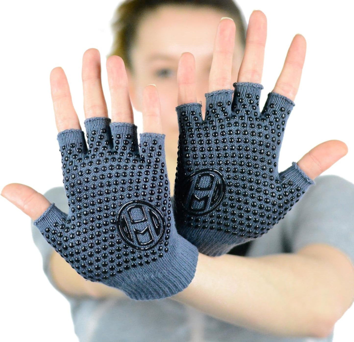 Mato & Hash Yoga Pilates Fingerless Exercise Grip Gloves