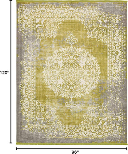 Unique Loom New Classical Collection Area Rug - Olwen (4'Round, Purple/ Gray)
