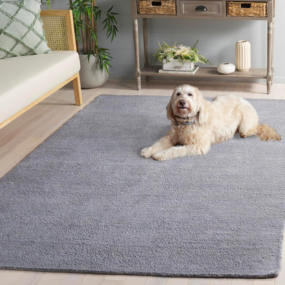 SAFAVIEH Himalaya Collection 6' Round Black HIM610C Handmade Premium Wool Area Rug
