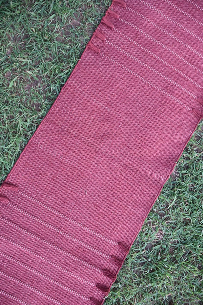 EcoComfort Cotton Yoga Mat - Hand-Woven, Extra-Thick for Ultimate Home Fitness - Durable & Stylish Yoga Rug (24”x72”x5mm)