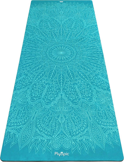 Plyopic. All In One Yoga Mat | Luxury Sweat-Grip Mat/Towel Combo | Ideal for Yoga, Hot Yoga, Bikram, Pilates, Workout & Exercise | Eco-Friendly Natural Rubber