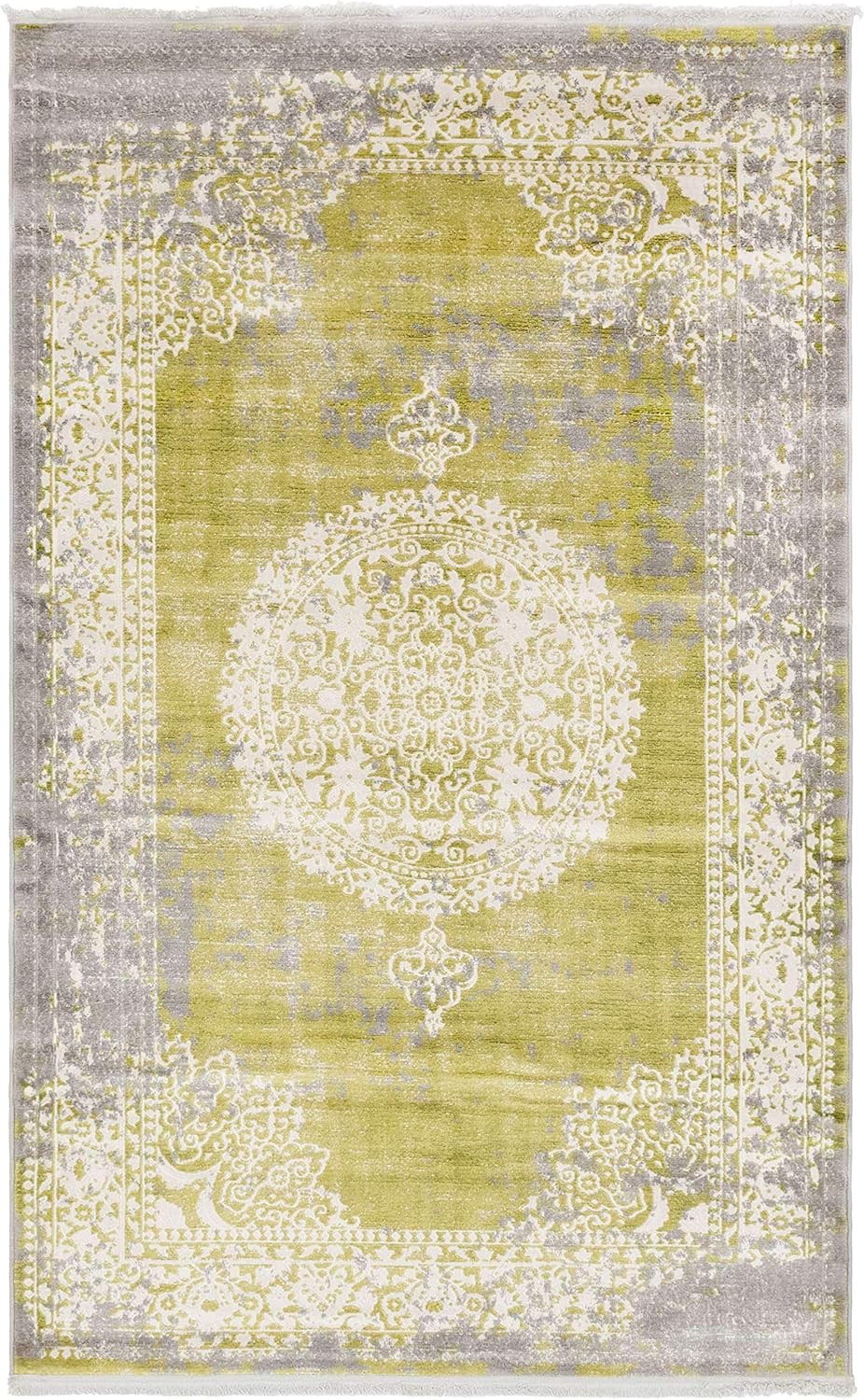 Unique Loom New Classical Collection Area Rug - Olwen (4'Round, Purple/ Gray)