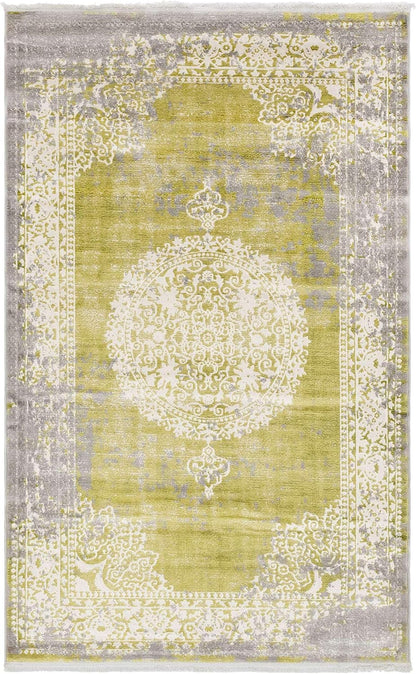 Unique Loom New Classical Collection Area Rug - Olwen (4'Round, Purple/ Gray)