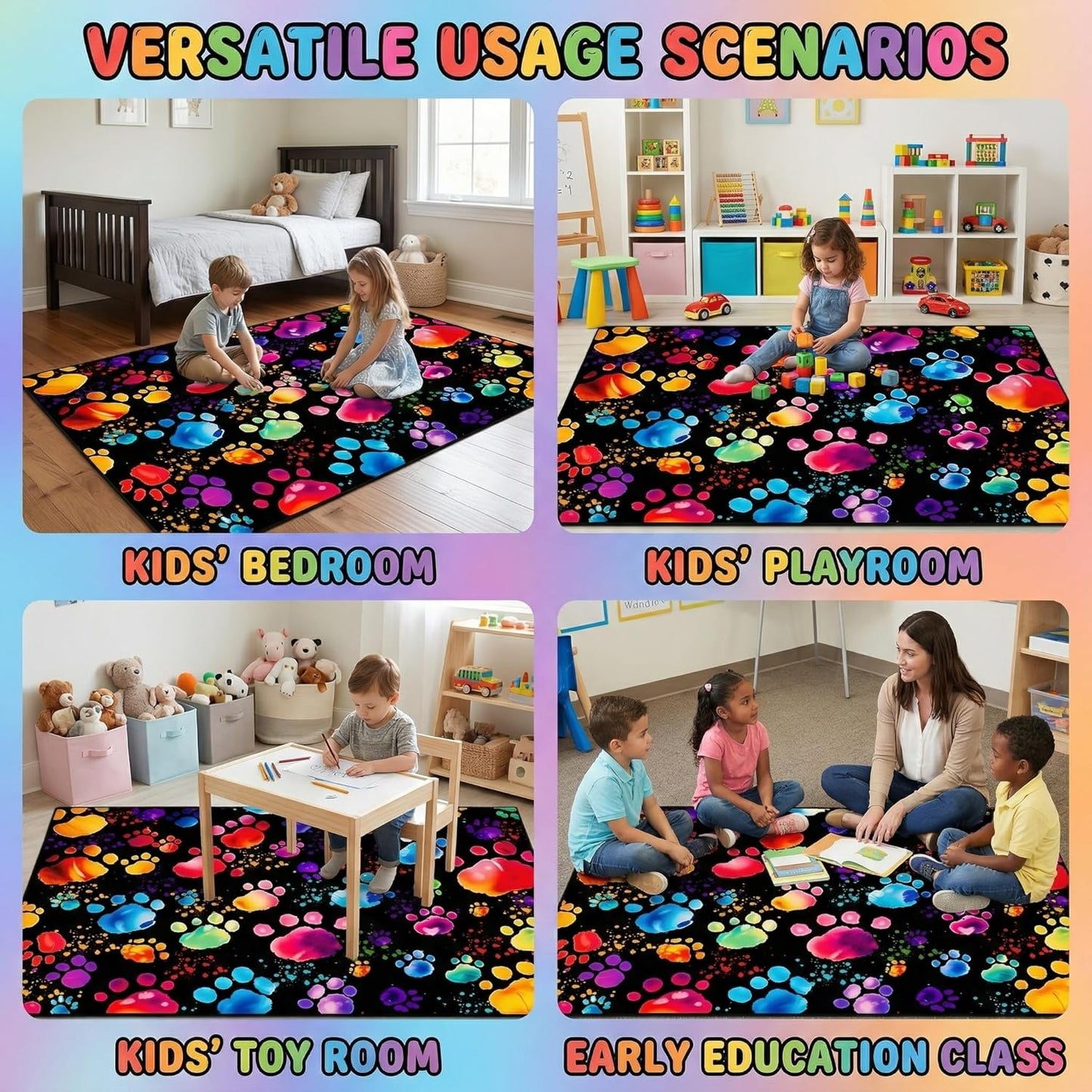 Video Game Rug - Gaming Themed Rug Gamepad Controller Area Rugs for Bedroom Gaming Carpet for Boys Game Carpet for Playrooms Bedroom Doormat Yoga Mats