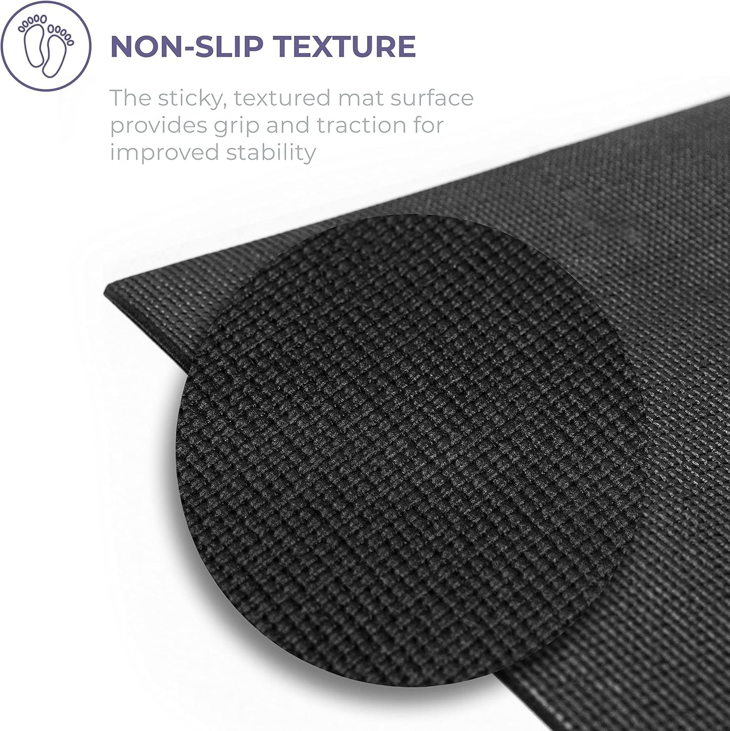 Voyage Yoga Mat, 4 Pack, 72" x 24" Extra Long Exercise Mat, 5mm Thick Bulk Yoga Mats for Schools, Anti-Tear, Non Slip Fitness Mat for Gym or Studio
