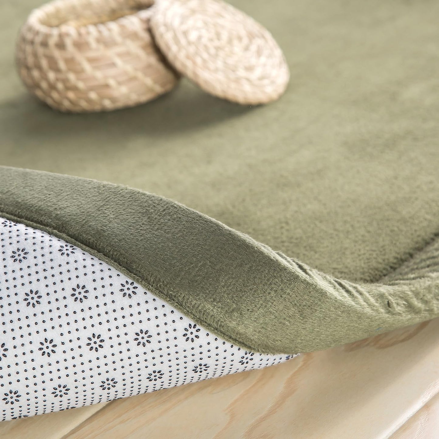 V-mix Baby Play Mat, Handmade Weaving Plush Foam Play Crawling Rugs for Baby, Toddler, Children, Yoga Mat, Exercise Mat Cushy-Soft & Thick Hypoallergenic, Non-Toxic, Reversible