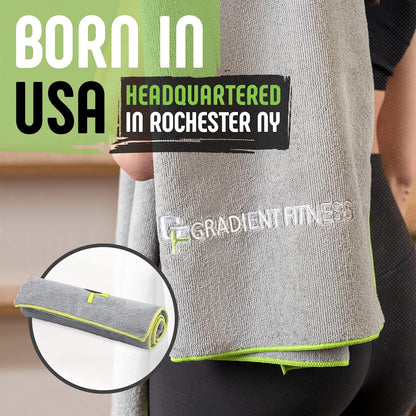 Gradient Fitness Yoga Towel for Yoga Mat, Non Slip Hot Yoga Towel, Manduka Yoga Towel, Hot Yoga Mat Towel, Yoga Mat Cover, Yoga Toes Towel, Washable Yoga Mat, Nonslip Yoga Towel, Microfiber Towels