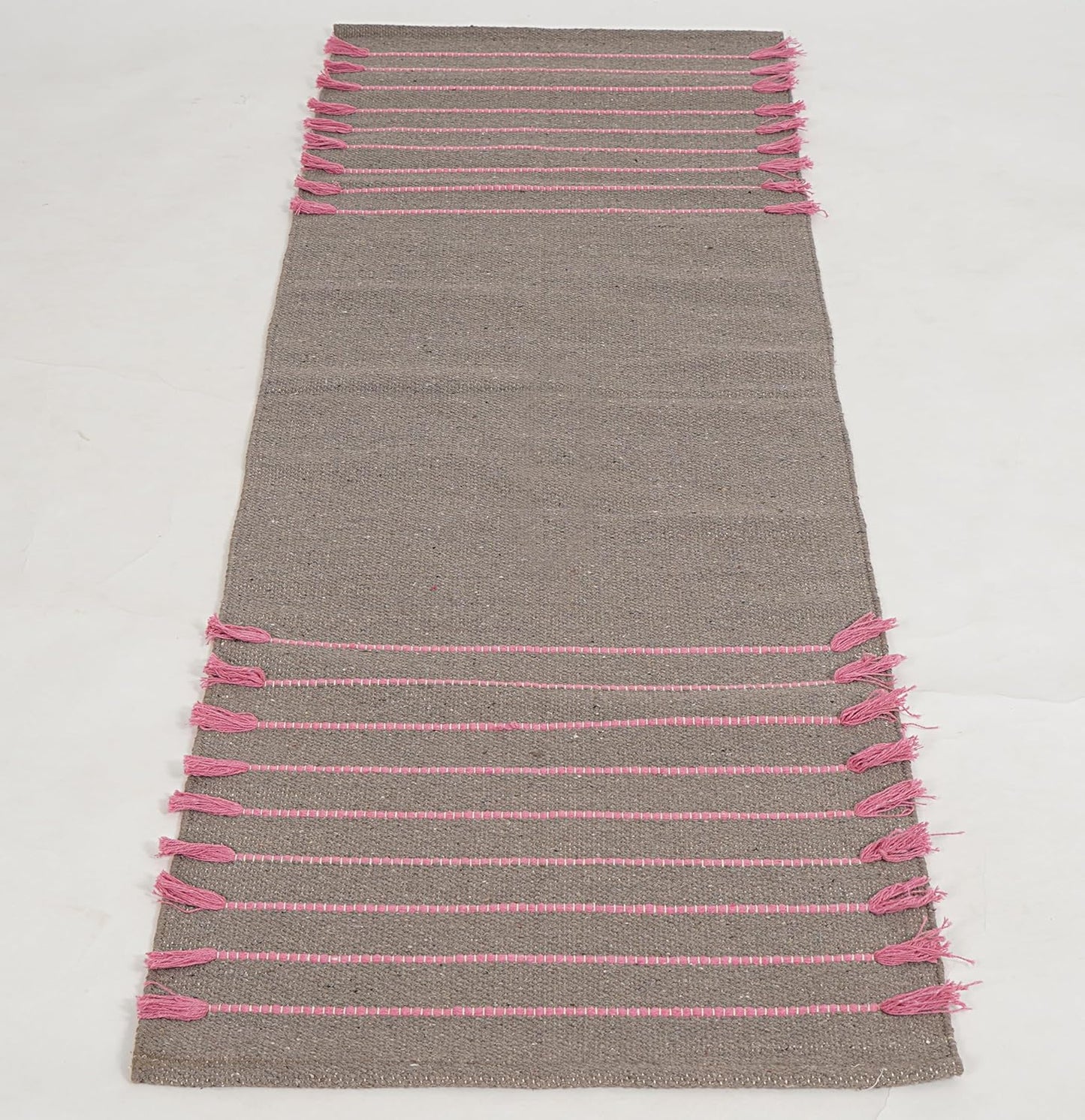 Indian Handmade 100% Organic Cotton Yoga Mat, Hand Woven Rug, Yoga Mat For Everyday Fitness at Home Comfortable Foldable Long Mat