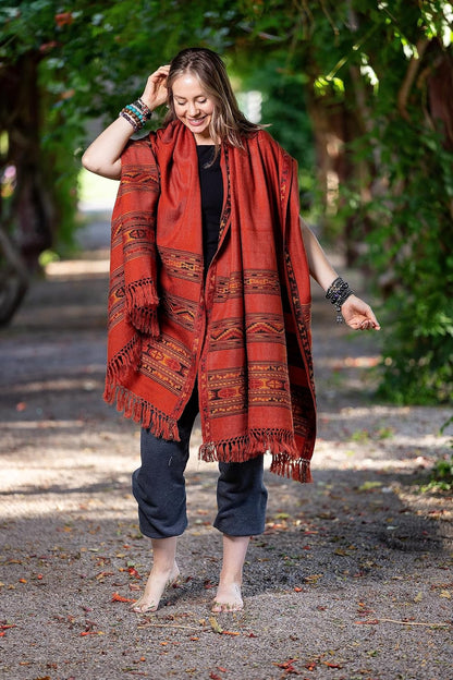 Meditation Shawl or Blanket, Exotic Shawl/Wrap, Oversize Scarf or Stole. Unisex