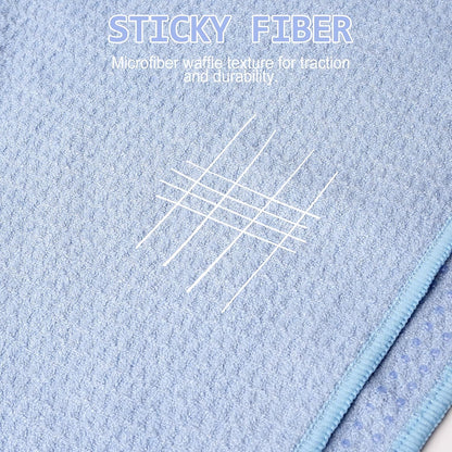 Eunzel 2 Pack Hot Yoga Towel, Non-Slip Yoga Mat Towel with Grip Dots Stickyfiber Sweat Absorbent Towel for Hot Yoga, Pilates and Workout 72" x 24", Blue
