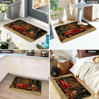 Doormat Yoga Frog Front Door Mat Indoor Outdoor Entrance,Pink Lotus Flower Door Mat Waterproof Low Profile All-Season,Easy Clean Patio Porch Entryway Floor Rug 17x29 Inch