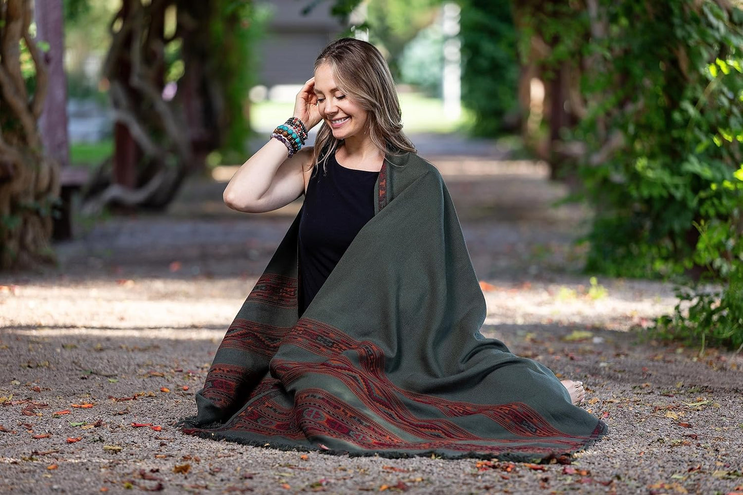 Meditation Shawl or Blanket, Exotic Shawl/Wrap, Oversize Scarf or Stole. Unisex