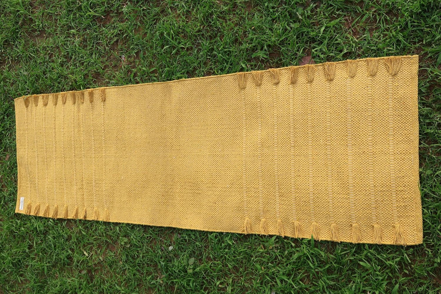 EcoComfort Cotton Yoga Mat - Hand-Woven, Extra-Thick for Ultimate Home Fitness - Durable & Stylish Yoga Rug (24”x72”x5mm)