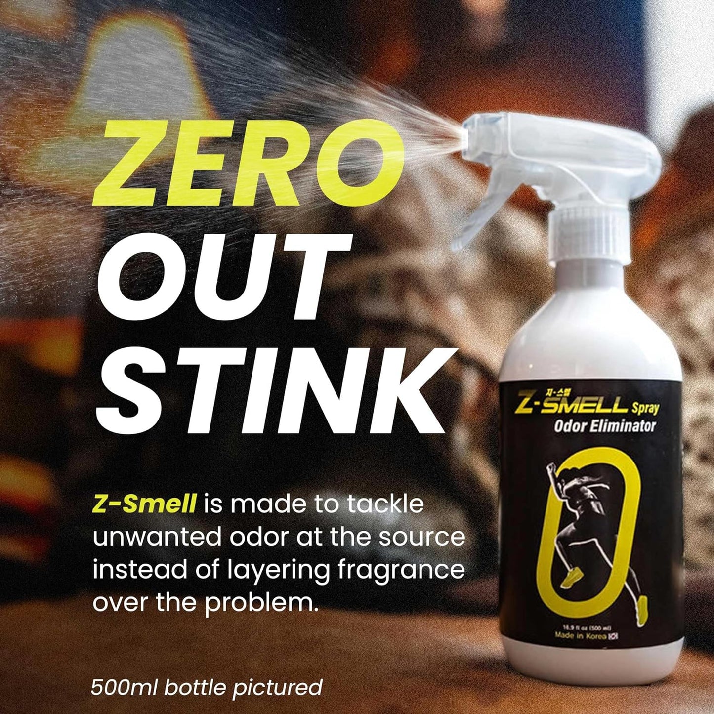 Z-Spray Odor Eliminator On-the-Go Spray – Unscented Deodorizer for Shoes, Pets, Gear, Car & Home – Lasting Smell Remover, Safe for Kids & Animals – Made without Harsh Chemicals – 100mL