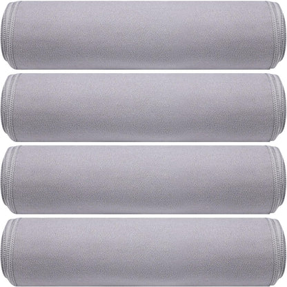 Breling 4 Pack 72" x 24" Hot Yoga Towel Non Slip Microfiber Mat Towel Sweat Absorbent Soft Pilates Mat Essentials for Hot Yoga Pilates Exercise(Light Grey)