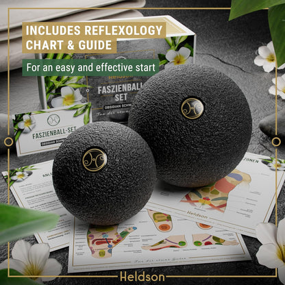 HELDSON® EPP Fascia Massage Balls Set [6cm & 8cm] – Trigger Point Massage Ball for Back, Feet & Neck – Deep Tissue Muscle Release & Myofascial Therapy – Lightweight & Firm