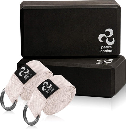2-PACK or 5-PACK Yoga Exercise Adjustable Straps 8Ft | BONUS eBook | with Durable D-Ring For Pilates & Gym Workouts | Hold Poses, Stretch, Improve Flexibility & Maintain Balance