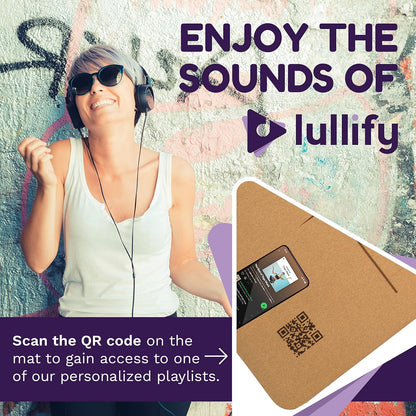 Lullify Premium Cork Yoga Mat | Non Slip and Built To Last Through Hot Yoga Or Exercise Class | Biodegradable and Built With Sustainable Materials | Carrying Strap Included