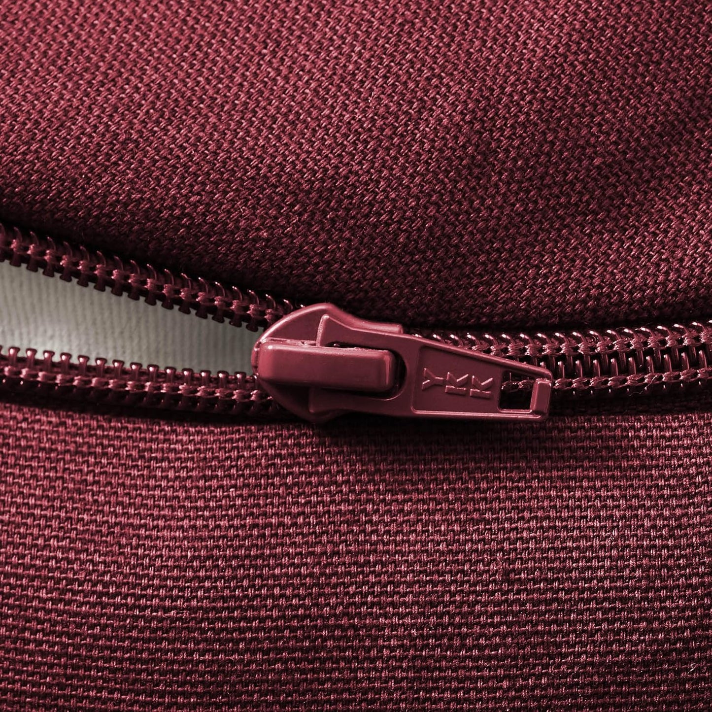Zafu Meditation Cushion, 15" Round Buckwheat Yoga Pillow with Organic Cotton Cover - Burgundy