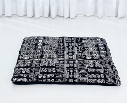 Leewadee Meditation Cushion Set – 1 Small Zafu Yoga Pillow and 1 Small Roll-Up Zabuton Mat Filled with Kapok