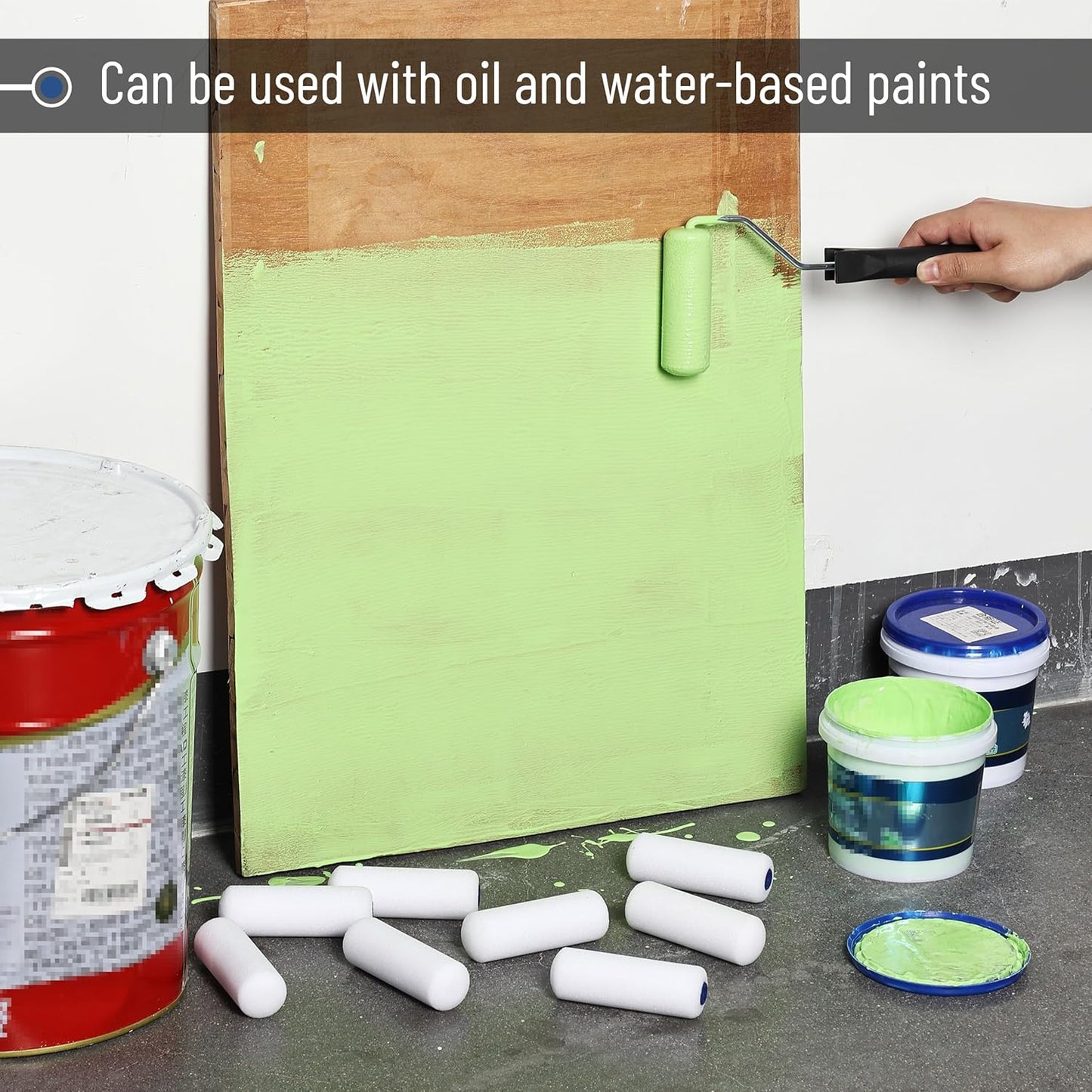 Bates- Foam Paint Roller Covers, 4 Inch, 30 Pack, Paint Roller 4 Inch, High Density Foam Roller Paint Covers, 4 Inch Paint Roller, Paint Rollers 4 Inch, Foam Paint Roller 4 Inch Foam Roller