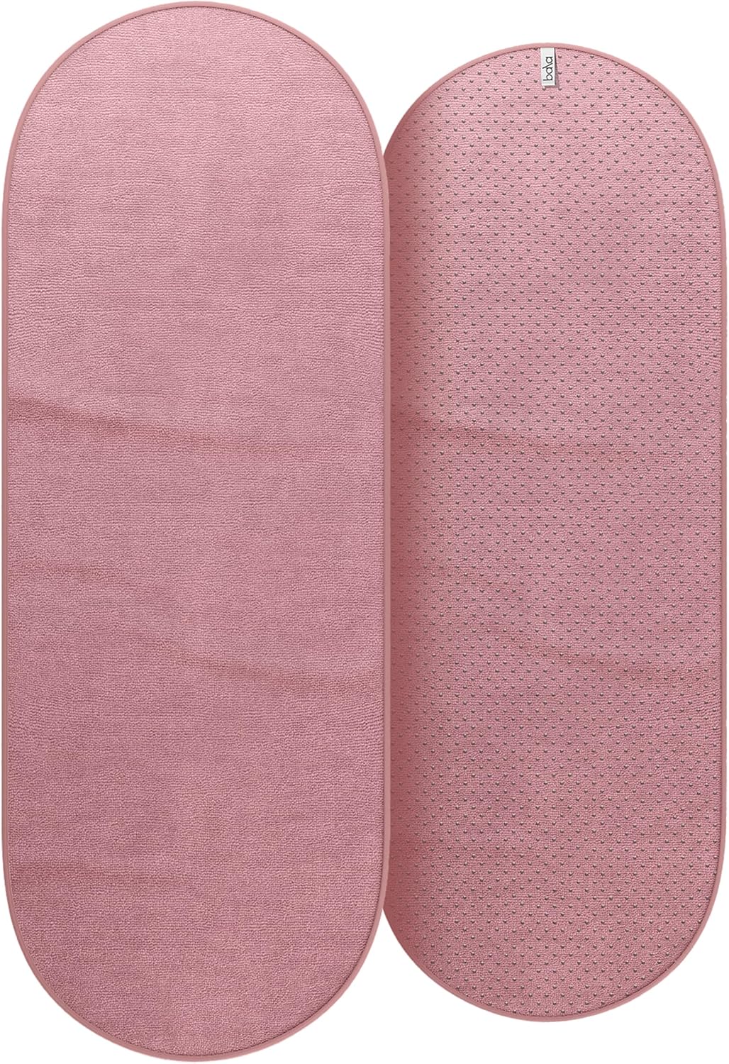 Bala Capsule Mat Towel for Gym, Blush - Slip-Resistant Yoga Mat with Sweat Absorbing Fabric for Pilates, Core Training & Exercise - Home Workout Essentials for Women & Men - Soft, Quick Dry Fitness