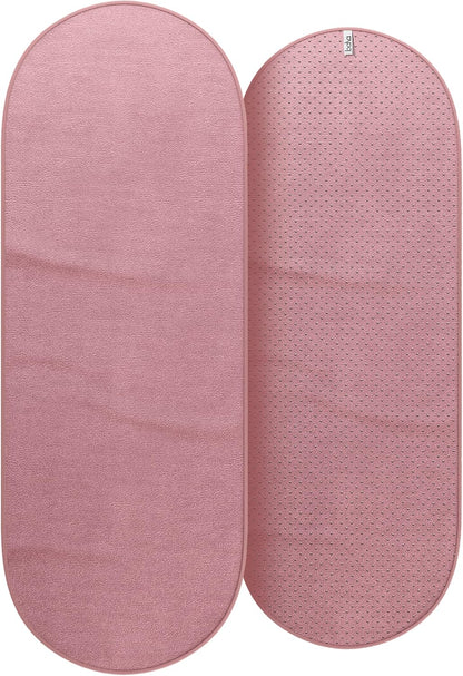 Bala Capsule Mat Towel for Gym, Blush - Slip-Resistant Yoga Mat with Sweat Absorbing Fabric for Pilates, Core Training & Exercise - Home Workout Essentials for Women & Men - Soft, Quick Dry Fitness