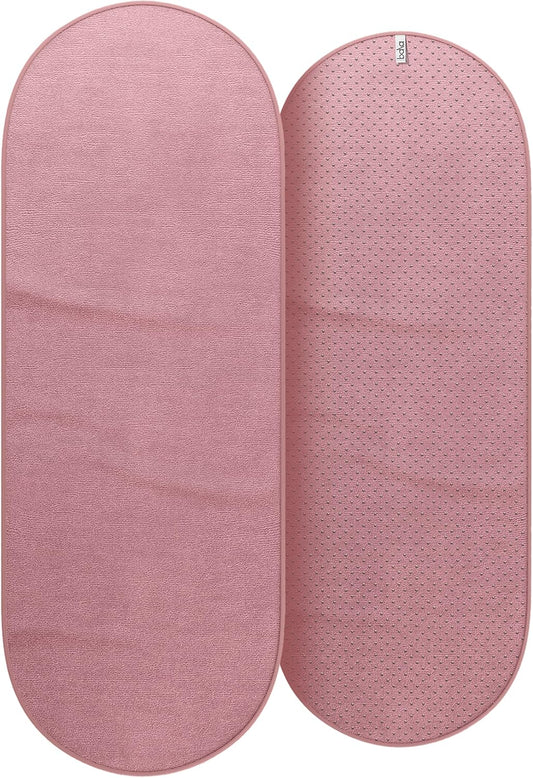 Bala Capsule Mat Towel for Gym, Blush - Slip-Resistant Yoga Mat with Sweat Absorbing Fabric for Pilates, Core Training & Exercise - Home Workout Essentials for Women & Men - Soft, Quick Dry Fitness