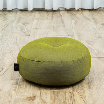 Leewadee Meditation Cushion Set – 1 Small Zafu Yoga Pillow and 1 Small Roll-Up Zabuton Mat Filled with Kapok