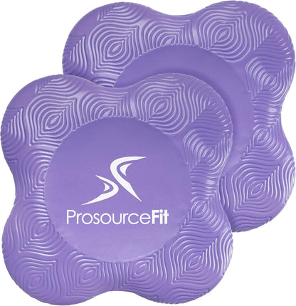 ProsourceFit Yoga Knee Support Pads Set of 2, Non-Slip Knee Pad for Yoga, Pilates, Meditation, and Stretching; Exercise Yoga Accessories for Knee Support for Men and Women, Portable Yoga Pad Cushions