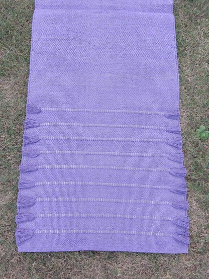 Jaipur art & Rugs Organic Cotton Yoga Mat - Eco-Friendly Hand-Woven Rug - Non Slip & Thick (24”x72”x5mm) for Everyday Fitness at Home - Comfortable Extra-Long