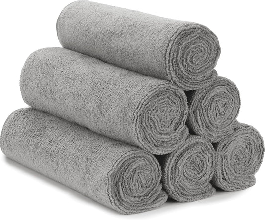 S&T INC. Microfiber Gym Towels, Yoga Towel for Home and Gym Bag, 16 Inch x 27 Inch, 6 Pack