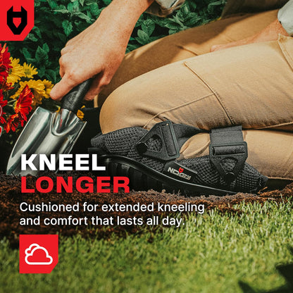NoCry Professional Construction Knee Pads for Men and Women with Non-Slip Heavy Duty Cap and Ankle Support — Thick Foam and Gel Cushioning — Reinforced, Adjustable Straps and Military Grade Rivets